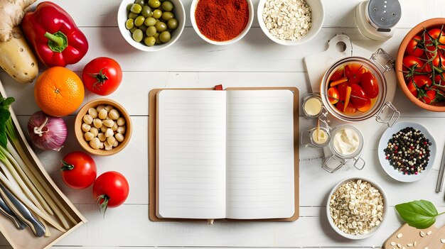 Książka kucharska i składniki